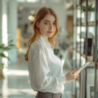 Itinai.com a beautiful russian woman is standing in the light 826dea77 6a89 46ca 9989 d3526f6c1dad 0
